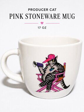 Producer Cat Pink Stoneware Mug 17oz Project 62